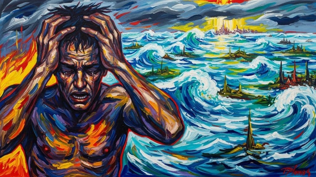 Giant Figure Clutching His Head