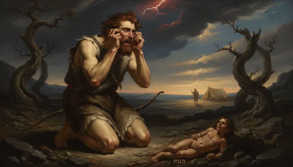 Esau weeping after losing his birthright to Jacob