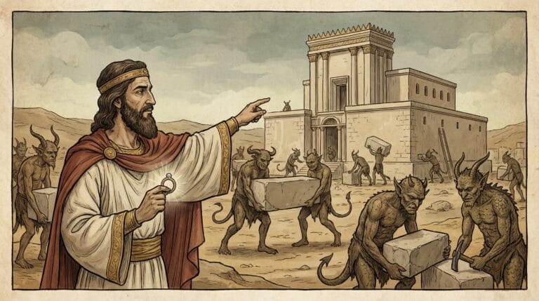 Demons Building the Temple of Jerusalem Under Solomon's Command